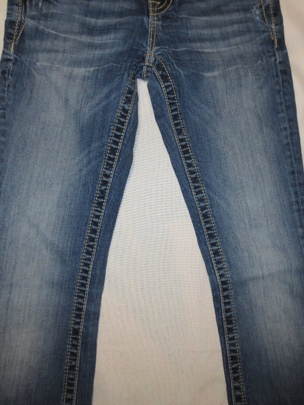MISS ME womens JEANS blue MID-RISE denim BOOTCUT embroidered pockets SIZE 25 - Picture 3 of 13